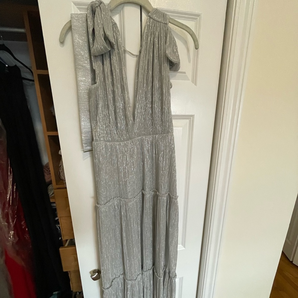Sabina Musayev Silver Dress - size small